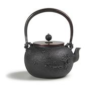 PETSOLA Théière En Fonte Robuste Théière avec Couvercle Traditionnel Bouilloire pour Maison, Théière En Fer Chidori À Vagues