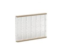 PETSOLA trine Murale Finition Aspect Bois Boîte Rangement à Compartimen Multiples Stable Organiteur Mural, 60x60mm, 24 Emplacements