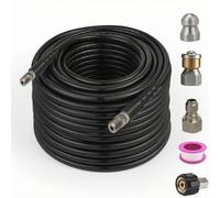 PETSOLA Tuyau Nettoyage Canalisation Robuste Kit Nettoyage Canalisation avec Buses Universel Flexible Débouchage pour Égout, Évier