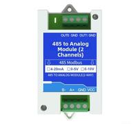 PETSTIBLE RS485 Module d'entrée analogique 2 canaux 4-20 mA 0-10 V (2 voies | Entrée 2 canaux, prise en charge 4-20 mA et 0-10 V, pour modbus pour protocole rtu, puissance large DC5-30 V