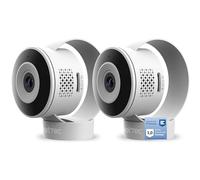 PetTec Cam Lite Lot de 2 - Camera Animaux Interieur, Caméra de Surveillance sans-Fil pour Chien/Animaux avec Appli, Détecteur Mouvement, Zoom, Haut-Parleurs, Vision Nocturne - Caméras WiFi Full HD