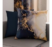PETTI Artigiani Italiani - 2 Taies d’Oreiller 45x45 cm en Microfibre, Coussins Décoratifs Chambre, Salon, Lot de 2 Housses de Coussin, Taie Marbre 08, 100% Made in Italy