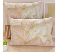 PETTI Artigiani Italiani - 2 Taies d’Oreiller 50x30 cm en Microfibre, Coussins Décoratifs Chambre, Salon, Lot de 2 Housses de Coussin, Taie Tropical Poudre O, 100% Made in Italy