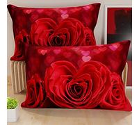 PETTI Artigiani Italiani - 2 Taies d’Oreiller 50x30 cm en Microfibre, Coussins Décoratifs Chambre, Salon, Lot de 2 Housses de Coussin, Taie Passion, 100% Made in Italy