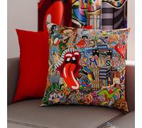 PETTI Artigiani Italiani - 2 Taies d’Oreiller 50x50 cm en Microfibre, Coussins Décoratifs Chambre, Salon, Lot de 2 Housses de Coussin, Taie Murales, 100% Made in Italy