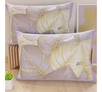 PETTI Artigiani Italiani - 2 Taies d’Oreiller 50x70 cm en Microfibre, Coussins Décoratifs Chambre, Salon, Lot de 2 Housses de Coussin, Taie Tropical Lilas O, 100% Made in Italy