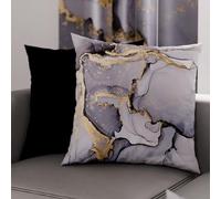 PETTI Artigiani Italiani - 2 Taies d’Oreiller 60x60 cm en Microfibre, Coussins Décoratifs Chambre, Salon, Lot de 2 Housses de Coussin, Taie Marbre 04, 100% Made in Italy