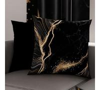 PETTI Artigiani Italiani - 2 Taies d’Oreiller 60x60 cm en Microfibre, Coussins Décoratifs Chambre, Salon, Lot de 2 Housses de Coussin, Taie Marbre 07, 100% Made in Italy