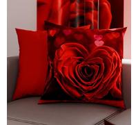 PETTI Artigiani Italiani - 2 Taies d’Oreiller 65x65 cm en Microfibre, Coussins Décoratifs Chambre, Salon, Lot de 2 Housses de Coussin, Taie Passion, 100% Made in Italy