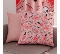 PETTI Artigiani Italiani - 2 Taies d’Oreiller 65x65 cm en Microfibre, Coussins Décoratifs Chambre, Salon, Lot de 2 Housses de Coussin, Taie Lipstick Rose, 100% Made in Italy