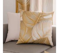 PETTI Artigiani Italiani - 2 Taies d’Oreiller 80x80 cm en Microfibre, Coussins Décoratifs Chambre, Salon, Lot de 2 Housses de Coussin, Taie Tropical Taupe O, 100% Made in Italy
