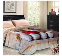 PETTI Artigiani Italiani Couette Chaude imprimée 270 × 260 cm, Douceur | Pour l'hiver, microfibre douce réversible, polyester 300 g/m², lit 160/180-190/200 cm, fabriquée en Italie