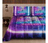 PETTI Artigiani Italiani - Couette d'hiver pour lit Simple, Couette Double Face, Couleur Unie et Impression numérique, fabriquée en Italie
