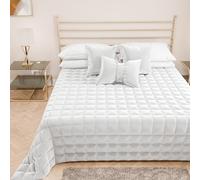 PETTI Artigiani Italiani - Couette Double en Velours Doux et Chaud, Couette Printemps Automne, Couvre-lit Double, Blanc, 100% fabriqué en Italie