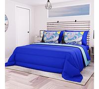 PETTI Artigiani Italiani - Couette, Edredon, Bleu, 170x260, 1 Personne, Lit Simple, Hiver, Double Face, 100% Made in Italy