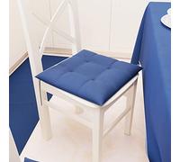 PETTI Artigiani Italiani - Coussins de Chaise de Cuisine, Lot de 6 galettes de Chaise, Housses de Chaise en Coton avec Attaches, Bleu, 100% fabriqué en Italie