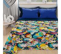 PETTI Artigiani Italiani - Couvre-lit d'été 170x260 cm 100 g/m² Double Face, Couette légère pour lit Simple, Printemps, Modèle Space, 100% Fabriqué en Italie