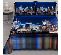 PETTI Artigiani Italiani - Couvre-lit d'été 260x270 cm 100 g/m² Double Face, Couette légère pour lit Double, Printemps, Modèle New York, 100% Fabriqué en Italie