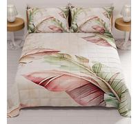 PETTI Artigiani Italiani - Couvre-lit d'été 260x270 cm 100 g/m² Double Face, Couette légère pour lit Double, Printemps, Modèle Floral 191, 100% Fabriqué en Italie