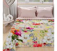PETTI Artigiani Italiani - Couvre-lit d'été 260x270 cm 100 g/m² Double Face, Couette légère pour lit Double, Printemps, Modèle Spring Colorè, 100% Fabriqué en Italie