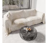PETTI Artigiani Italiani - Drap de Protection en Microfibre Multi-Usage Anti-Taches 180x270 cm, Housse de Canapé, Couvre Lit, Couverture de Canape, Feuille Taupe, 100% Made in Italy