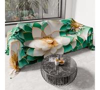 PETTI Artigiani Italiani - Drap de Protection en Microfibre Multi-Usage Anti-Taches 180x270 cm, Housse de Canapé, Couvre Lit, Couverture de Canape, Floral 05 7, 100% Made in Italy