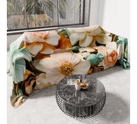 PETTI Artigiani Italiani - Drap de Protection en Microfibre Multi-Usage Anti-Taches 180x270 cm, Housse de Canapé, Couvre Lit, Couverture de Canape, Floral 05 9, 100% Made in Italy