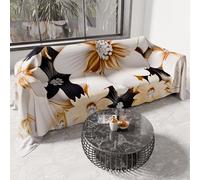 PETTI Artigiani Italiani - Drap de Protection en Microfibre Multi-Usage Anti-Taches 180x270 cm, Housse de Canapé, Couvre Lit, Couverture de Canape, Flower Ceramic, 100% Made in Italy
