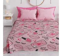 PETTI Artigiani Italiani - Drap de Protection en Microfibre Multi-Usage Anti-Taches 220x270 cm, Housse de Canapé, Couvre Lit, Couverture de Canape, Lipstick Rose, 100% Made in Italy