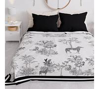 PETTI Artigiani Italiani - Drap de Protection en Microfibre Multi-Usage Anti-Taches 220x270 cm, Housse de Canapé, Couvre Lit, Couverture de Canape, Animalier 02, 100% Made in Italy