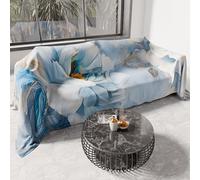 PETTI Artigiani Italiani - Drap de Protection en Microfibre Multi-Usage Anti-Taches 260x270 cm, Housse de Canapé, Couvre Lit, Couverture de Canape, Floral 25 13, 100% Made in Italy