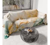 PETTI Artigiani Italiani - Drap de Protection en Microfibre Multi-Usage Anti-Taches 260x270 cm, Housse de Canapé, Couvre Lit, Couverture de Canape, Floral 25 154, 100% Made in Italy