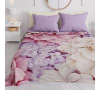 PETTI Artigiani Italiani - Drap de Protection en Microfibre Multi-Usage Anti-Taches 260x270 cm, Housse de Canapé, Couvre Lit, Couverture de Canape, Ortensia, 100% Made in Italy