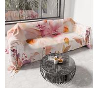 PETTI Artigiani Italiani - Drap de Protection en Microfibre Multi-Usage Anti-Taches 400x270 cm, Housse de Canapé, Couvre Lit, Couverture de Canape, Floral 25 2, 100% Made in Italy