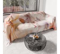PETTI Artigiani Italiani - Drap de Protection en Microfibre Multi-Usage Anti-Taches 500x270 cm, Housse de Canapé, Couvre Lit, Couverture de Canape, Floral 25 1, 100% Made in Italy