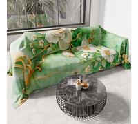 PETTI Artigiani Italiani - Drap de Protection en Microfibre Multi-Usage Anti-Taches 500x270 cm, Housse de Canapé, Couvre Lit, Couverture de Canape, Floral 06 3, 100% Made in Italy