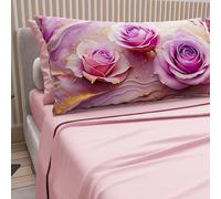 PETTI Artigiani Italiani - Draps en Coton avec taies d'oreiller en Impression numérique, draps pour lit Simple, Parure de lit Simple, Florale 8 Rose, 100% fabriqué en Italie