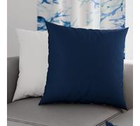 PETTI Artigiani Italiani - Lot de 2 Taies d'oreiller de Lit 40x40 cm, Housses de Coussin Unies Double Face Bleu Nuit Blanc, Taie Oreiller 100% Microfibre Hypoallergénique