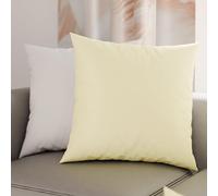 PETTI Artigiani Italiani - Lot de 2 Taies d'oreiller de Lit 45x45 cm, Housses de Coussin Unies Double Face Crème Blanc, Taie Oreiller 100% Microfibre Hypoallergénique