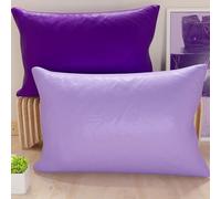 PETTI Artigiani Italiani - Lot de 2 Taies d'oreiller de Lit 50x30 cm, Housses de Coussin Unies Double Face Lilas et Violet, Taie Oreiller 100% Microfibre, Fabriqué en Italie