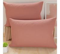 PETTI Artigiani Italiani - Lot de 2 Taies d'oreiller de Lit 50x70 cm, Housses de Coussin Unies Couleur Poudre Foncée, Taie Oreiller 100% Microfibre Hypoallergénique, Fabriqué en Italie