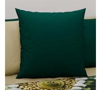 PETTI Artigiani Italiani - Lot de 2 Taies d'oreiller de Lit 60x60 cm, Housses de Coussin Unies Double Face Taupe et Vert, Taie Oreiller 100% Microfibre, Fabriqué en Italie