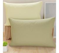PETTI Artigiani Italiani - Lot de 2 Taies d'oreiller de Lit 70x40 cm, Housses de Coussin Unies Double Face Crème Taupe, Taie Oreiller 100% Microfibre Hypoallergénique