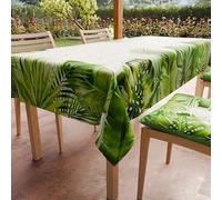 PETTI Artigiani Italiani - Nappe Anti-Taches Carrée (140 x 140 cm) Couvre-Table de Cuisine, Motif Tropical 05, X4 Places, 100% fabriquée en Italie