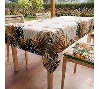 PETTI Artigiani Italiani - Nappe Anti-Taches Rectangulaire (140 x 180 cm) Couvre-Table de Cuisine, Motif Tropical Doré, X6 Places, 100% fabriquée en Italie