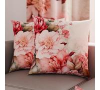 Petti Artigiani Italiani - Paire de taies d'oreiller 30 x 30 cm en Microfibre, Coussins d'ameublement, canapé, Salon, 2 Housses de Coussin, taie d'oreiller Florale 152, 100% fabriqué en Italie