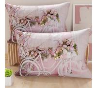 PETTI Artigiani Italiani - Paire de taies d'oreiller 40 x 60 cm en Microfibre, Coussins d'ameublement de Chambre à Coucher, canapé, Salon, 2 Housses de Coussin, taie d'oreiller Shabby 33, 100