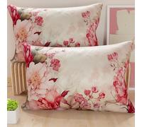 PETTI Artigiani Italiani - Paire de taies d'oreiller 40 x 70 cm en Microfibre, Coussins d'ameublement, canapé, Salon, 2 Housses de Coussin, taie d'oreiller Florale 152, 100% fabriqué en Italie