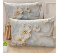 Petti Artigiani Italiani - Paire de taies d'oreiller 40 x 70 cm en Microfibre, Coussins d'ameublement, canapé, Salon, 2 Housses de Coussin, taie d'oreiller Florale 06 1, 100% fabriqué en Italie