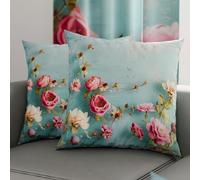 PETTI Artigiani Italiani - Paire de taies d'oreiller 60 x 60 cm en Microfibre, Coussins d'ameublement, canapé, Salon, 2 Housses de Coussin, taie d'oreiller Shabby 345, 100% fabriqué en Italie